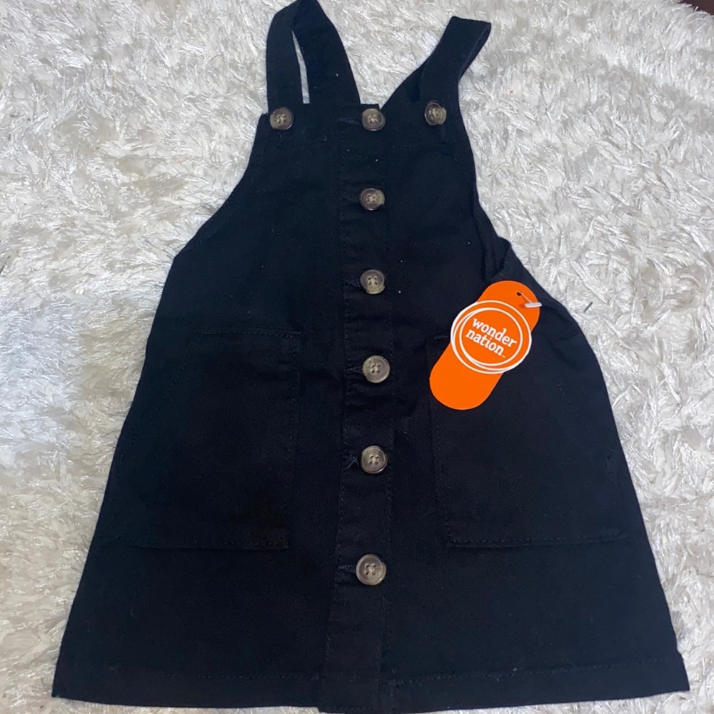 Black Overalls Dress